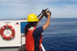I'm taking radiance measurements for the ocean